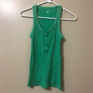 Aerie Waffle Knit Snap Up Tank Top
